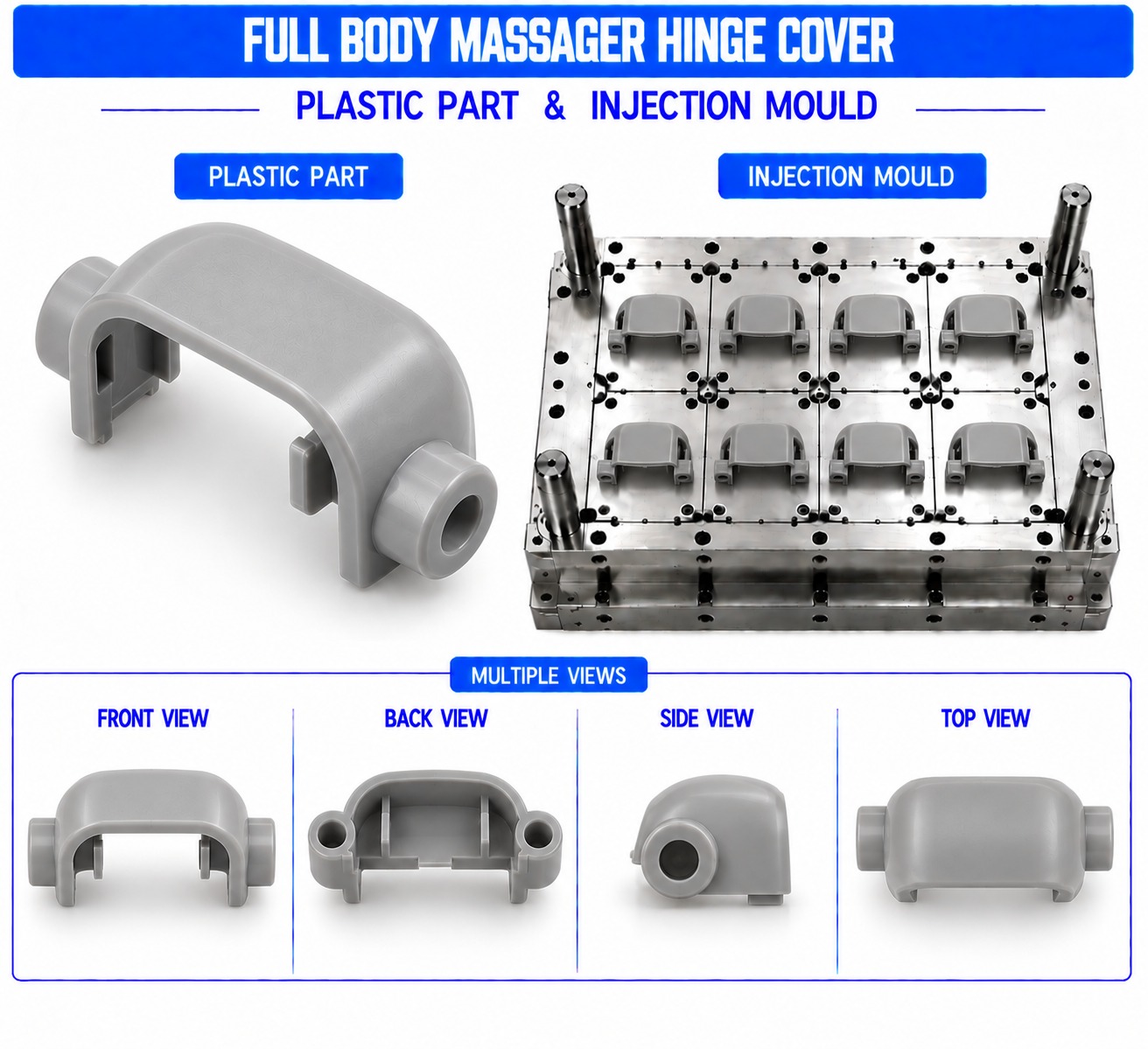 Full Body Massager Plastic Hinge Cover Mould and Moulding Services